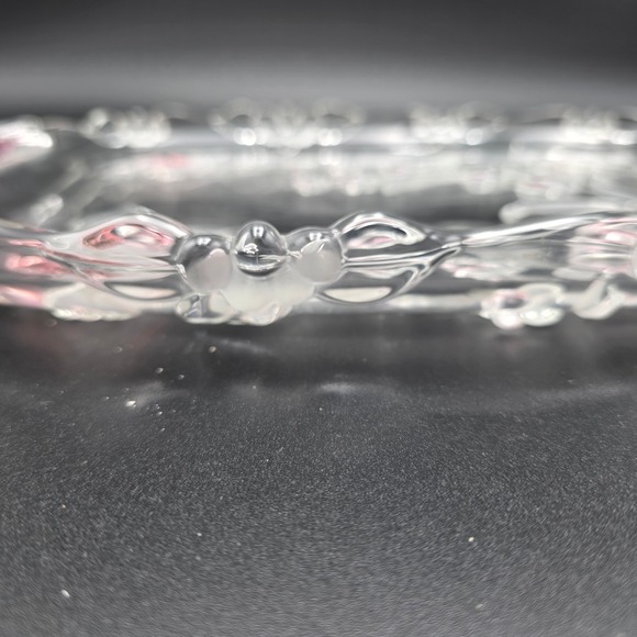 Vintage Pink Floral Depression Glass Serving Tray (16") - Picture 4 of 4